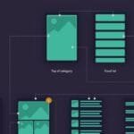 A sleek and modern UI/UX design interface displayed on a tablet, showcasing intuitive navigation and user-friendly features.