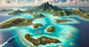 Map of South Pacific Bora Bora: A Tropical Paradise