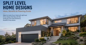 Split-level home showing staggered floor levels