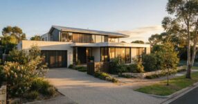 Custom-designed home built by a Melbourne architectural home builder