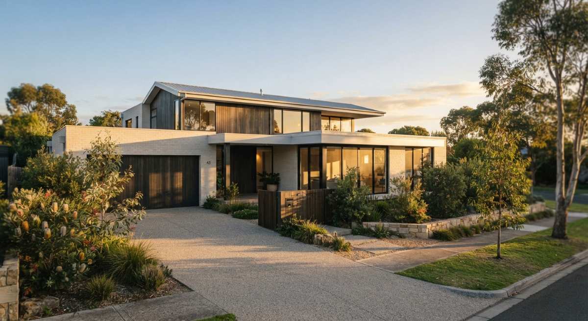 Custom-designed home built by a Melbourne architectural home builder