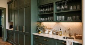 Elegant butler's pantry with floor-to-ceiling cabinetry